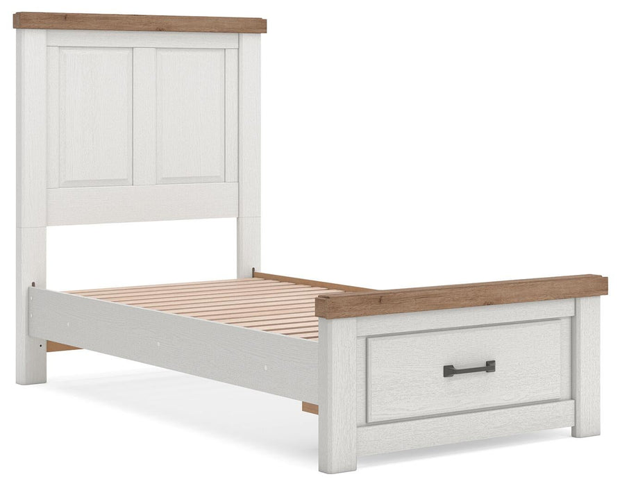 Savonport Twin Panel Storage Bed. Dresser, Mirror and Nightstand