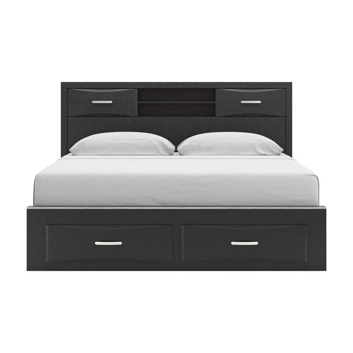 Stabotta King Bookcase Bed with Storage