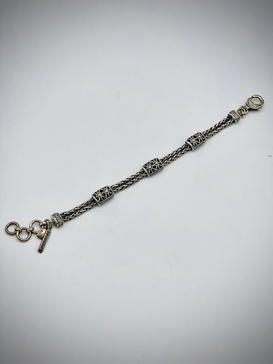 Ss/18kt Braided Bracelet