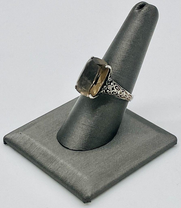 SS Cushion Smokey Quartz