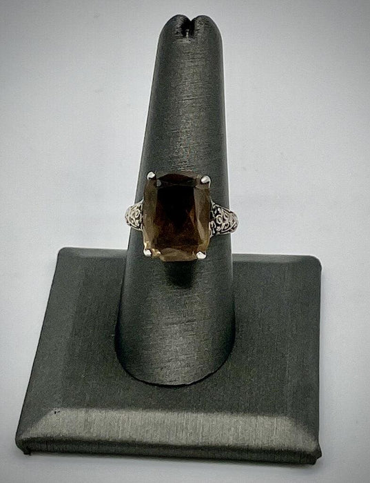 SS Cushion Smokey Quartz