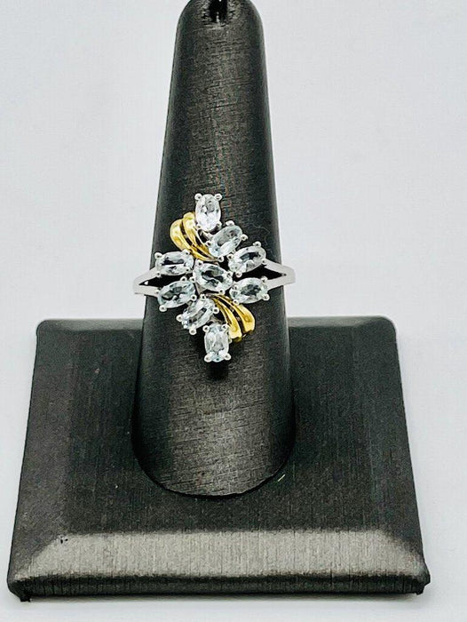 Ss/gp Aqua Cluster Ring S