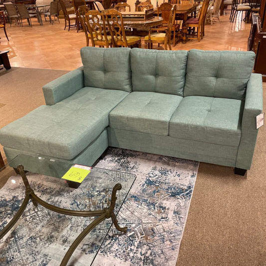 Phelps Teal Fabric Sectional