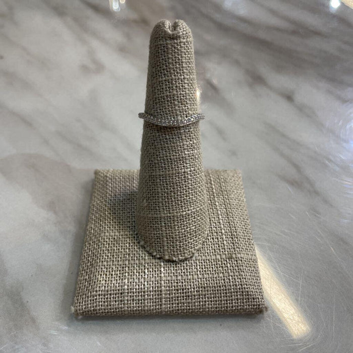 14KT WG 1/5TW DIAMOND WAVE STACK RING SZ 5.5