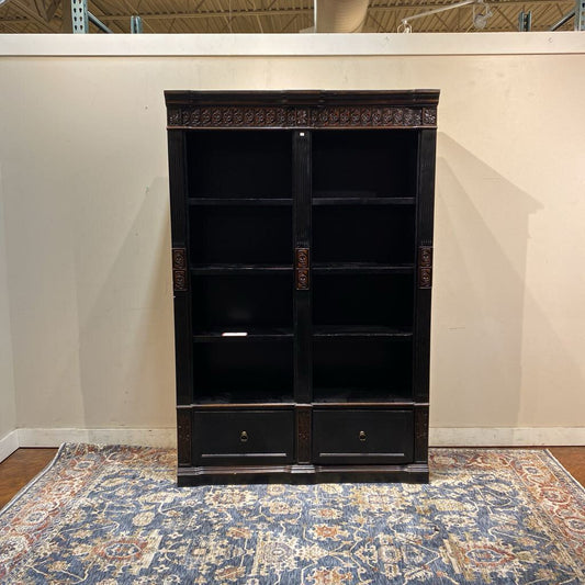 Large Black DW Double Bookcase (KMH)