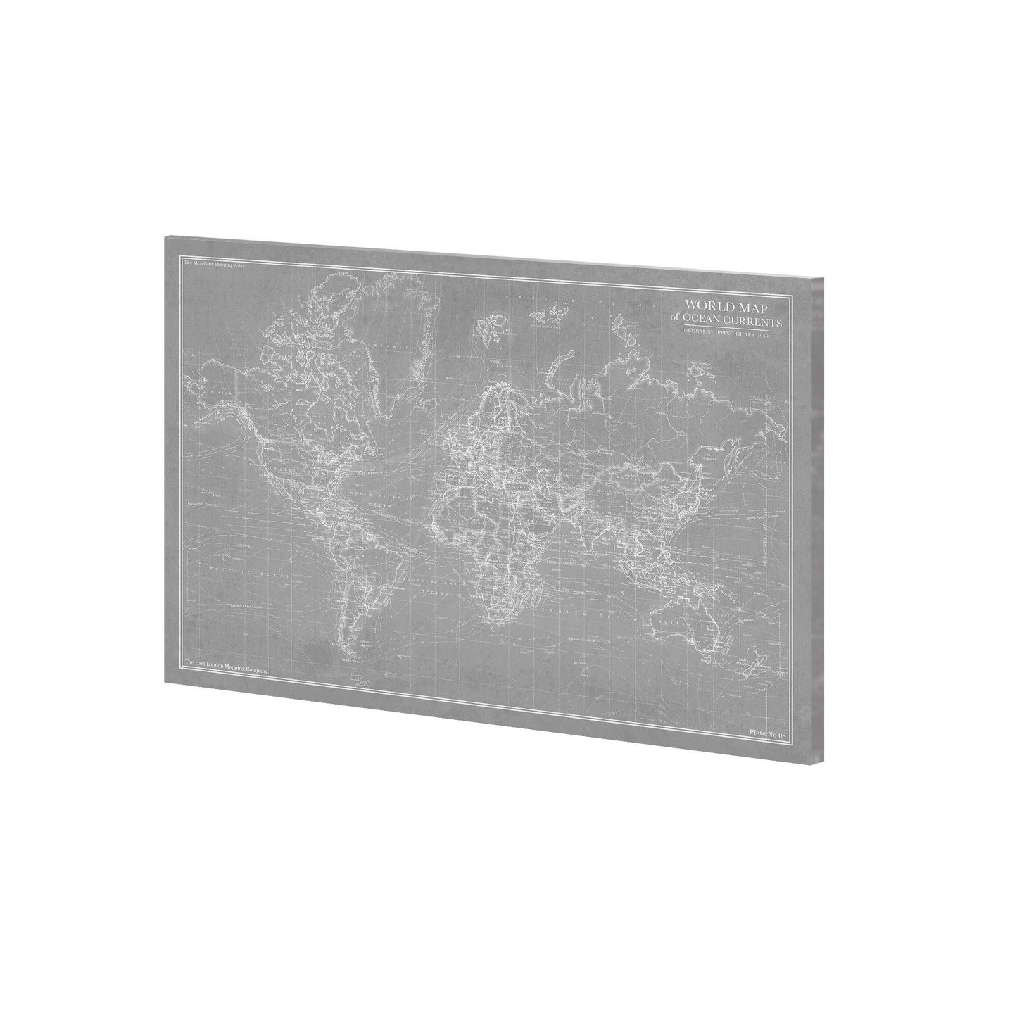 Explorer - World Map - Graphite (36 x 27)