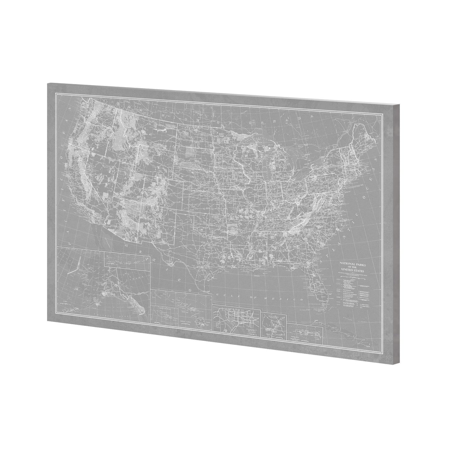 Explorer - USA Map - Graphite (52 x 39)