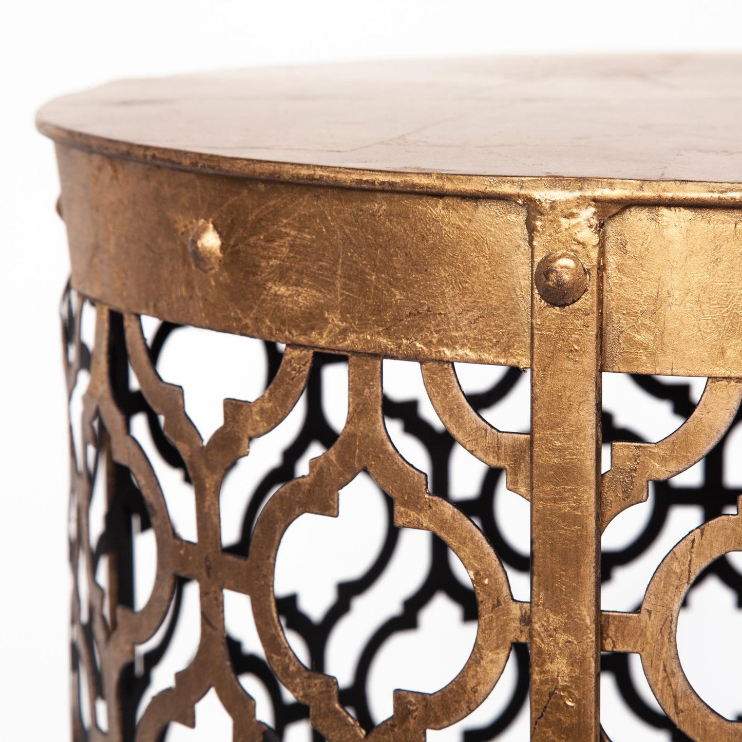 Rudebekia (Set of 2) 16L x 16W Gold Round Metal Accent Tables