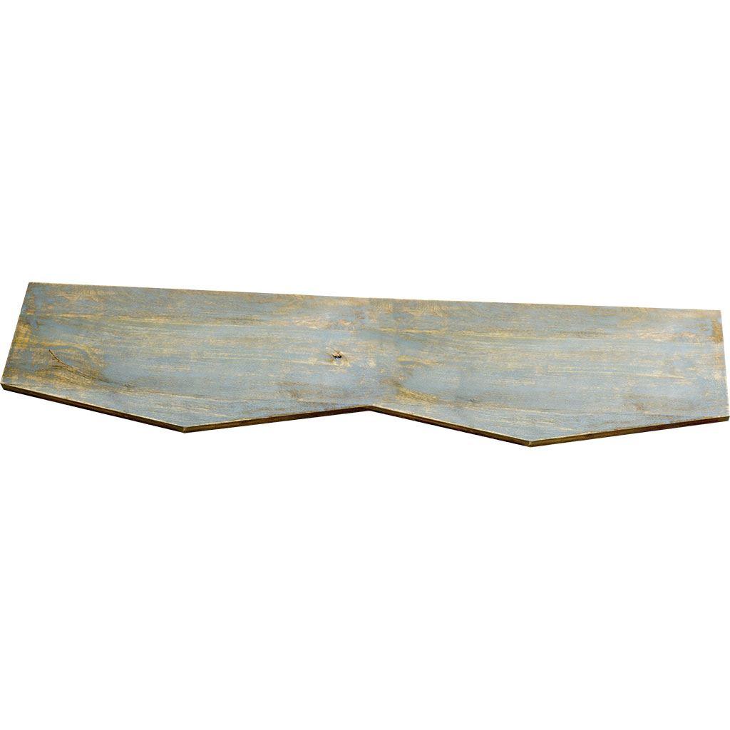Acervius III 60 x 14 Gray and Gold Rustic Add-on Shelf Top