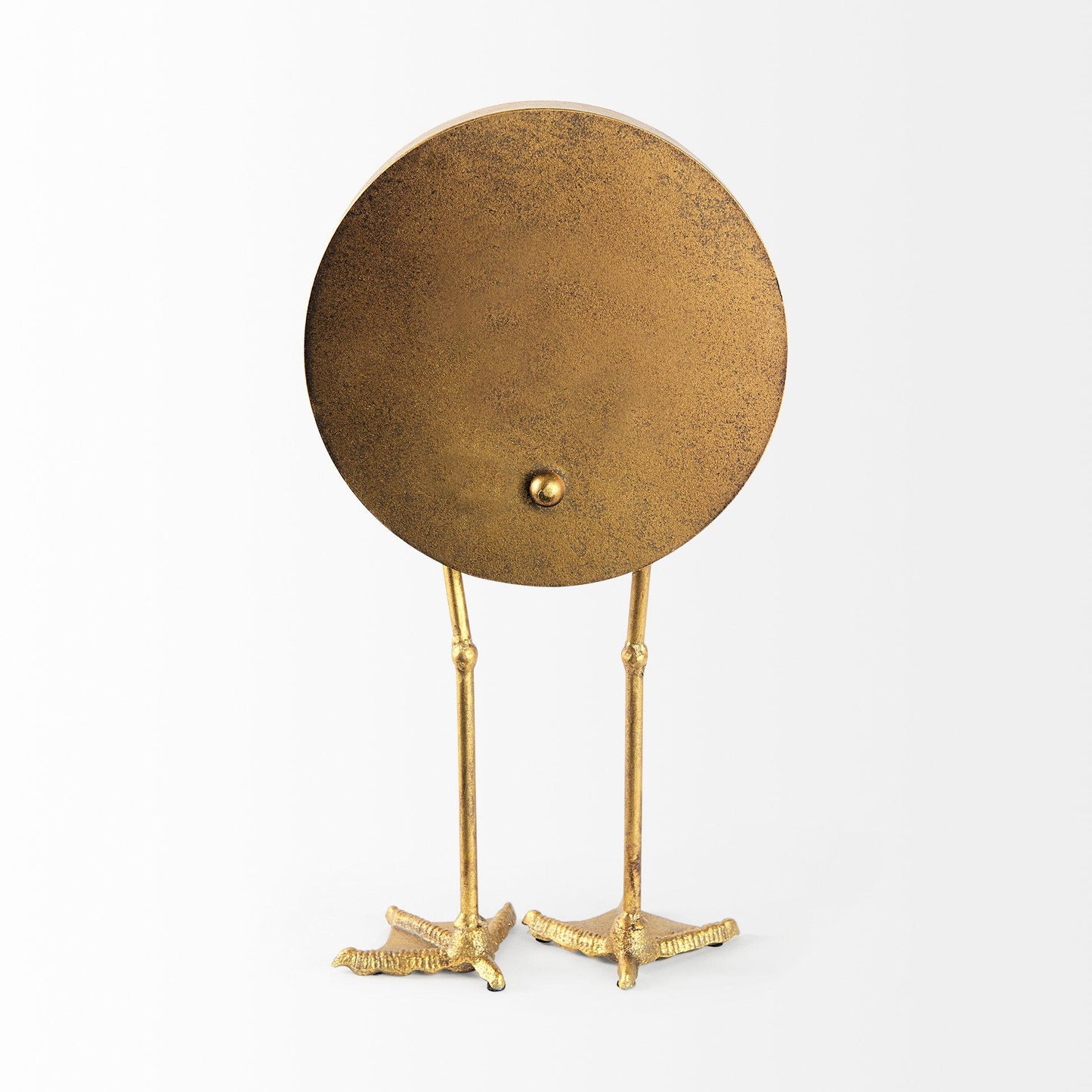 Chadwick Antiqued Brass Duck Leg Table Clock