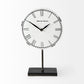 Harriet White/Bronze Metal Table Clock