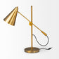 Fragon I (26"H) Gold-Tone Metal Adjustable Cone Shade Table Lamp