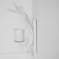 Rockland 8x19.5 White Resin Antlers Wall Sconce