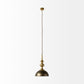 Capsa 17x29 Antique Gold and Silver Toned Metal Dome Pendant Light