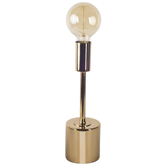 Mooney I (17.5"H) Metallic-Gold Metal Shade-less Table Lamp