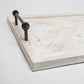 Alfred 35L x 16W Natural Wooden Herringbone Rectangular Tray