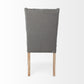 Mackenzie II Gray Plush Linen Covering Ash Solid Wood Base Dining Chair