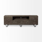 Argyle II Medium Brown Wood and Metal TV Stand Media Console with Storage, TV up to 75"