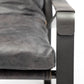 Hornet II Black Leather Body Metal Frame Accent Chair