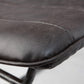 Thornton I Dark Brown Faux-Leather Seat Black Iron Frame Dining Chair
