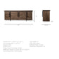 Maddox IV 80x19 Brown Solid Wood Black Metal Accent 4 Door Cabinet Sideboard