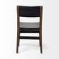 Nell I Black Iron Seat Solid Brown Wooden Base Dining Chair