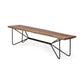 Papillion III 66x18 Natural Solid Wood and Iron Dining Bench