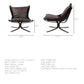 Colarado Black Leather Cushions w/ Black Metal Frame Sling-Style Accent Chair
