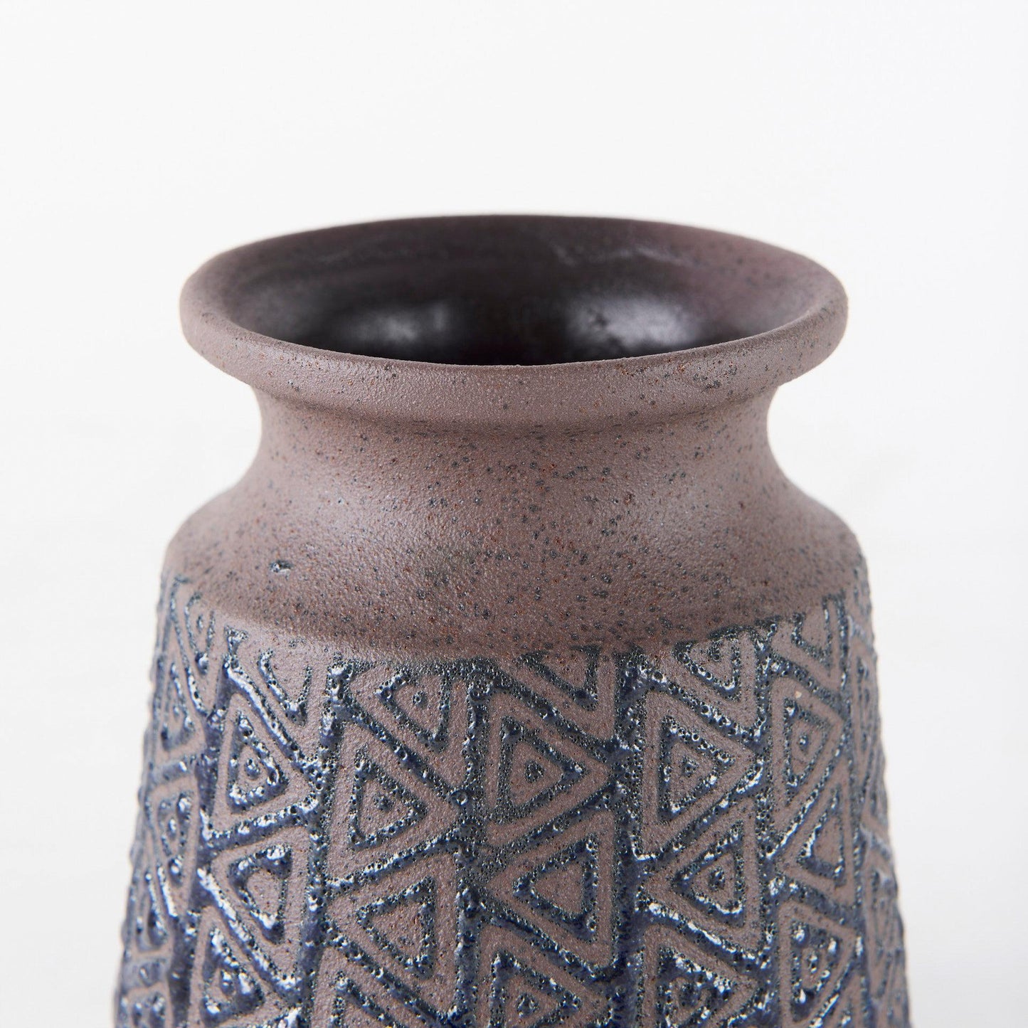 Sefina I Small Brown/Black Patterned Ceramic Vase
