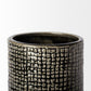 Kona II Medium Black/Gold Ceramic Vase