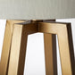 Raelynn (29"H) White-Linen Drum Shade w/ Gold Metal Frame Table Lamp