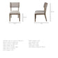 Tenton II Grey Fabric Seat Brown Wood Frame Dining Chair