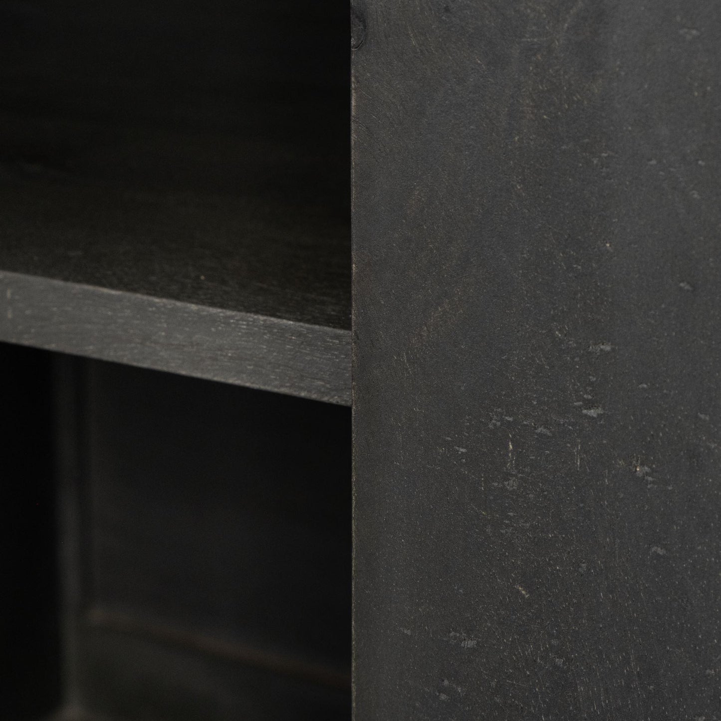 Vidro III 72 x 18 x 36 Glass Top Gray 4 Solid Wood Cabinets Metal Frame Sideboard