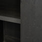 Vidro III 72 x 18 x 36 Glass Top Gray 4 Solid Wood Cabinets Metal Frame Sideboard