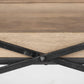 Trey I 80L x 16W Brown Wood and Black Iron Console Table
