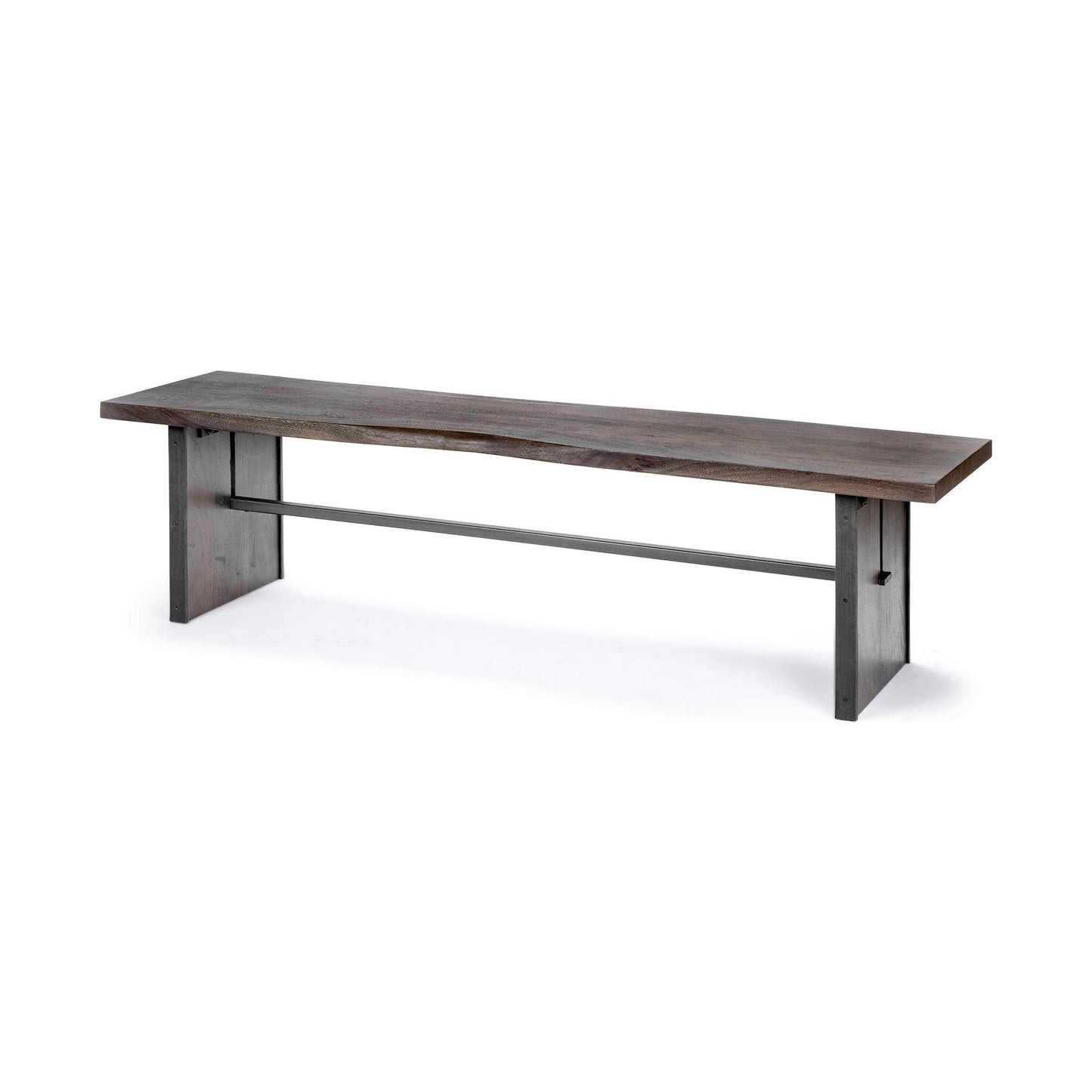 Ledger I 70L x 17W Brown Live-Edge Wooden Dining Bench