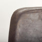 Sawyer I Dark Brown Faux-Leather Seat Black Iron Frame Dining Chair