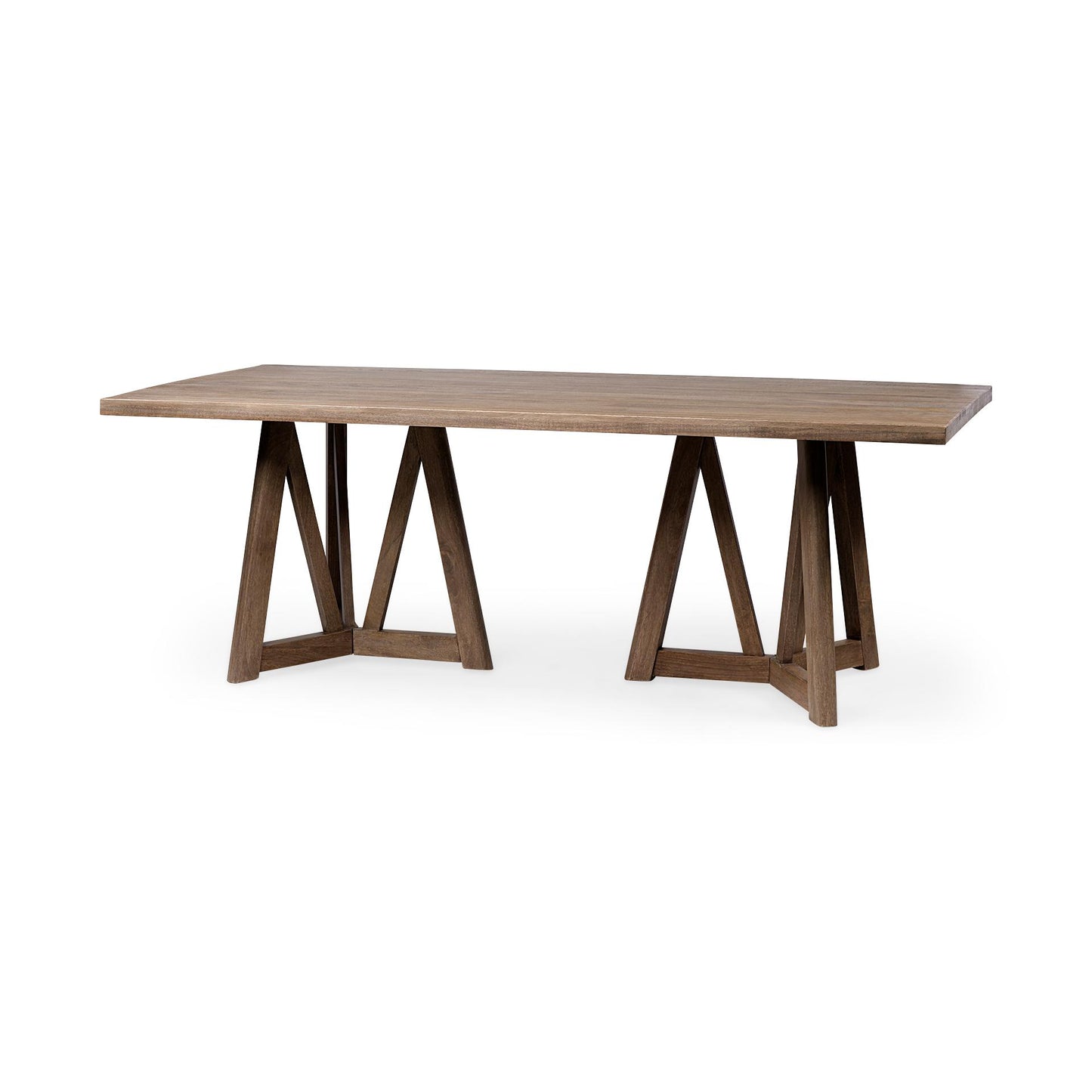Legolas II 84x40 Rectangular Brown Solid Wood Top & Base Dining Table
