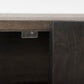 Darwin 80x17.5 Brown Solid Wood Gold Metal Base 4 Cabinet Door Sideboard