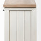 Fairview III Solid Wood Brown Top & White Frame 4 Cabinet Door Sideboard