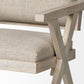 Topanga I Cream Fabric Wrap Blonde Wooden Frame Dining Chair