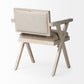 Topanga I Cream Fabric Wrap Blonde Wooden Frame Dining Chair