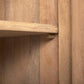 Cairo 78x19 Brown Solid Wood Black Metal Base 4 Door Cabinet Sideboard