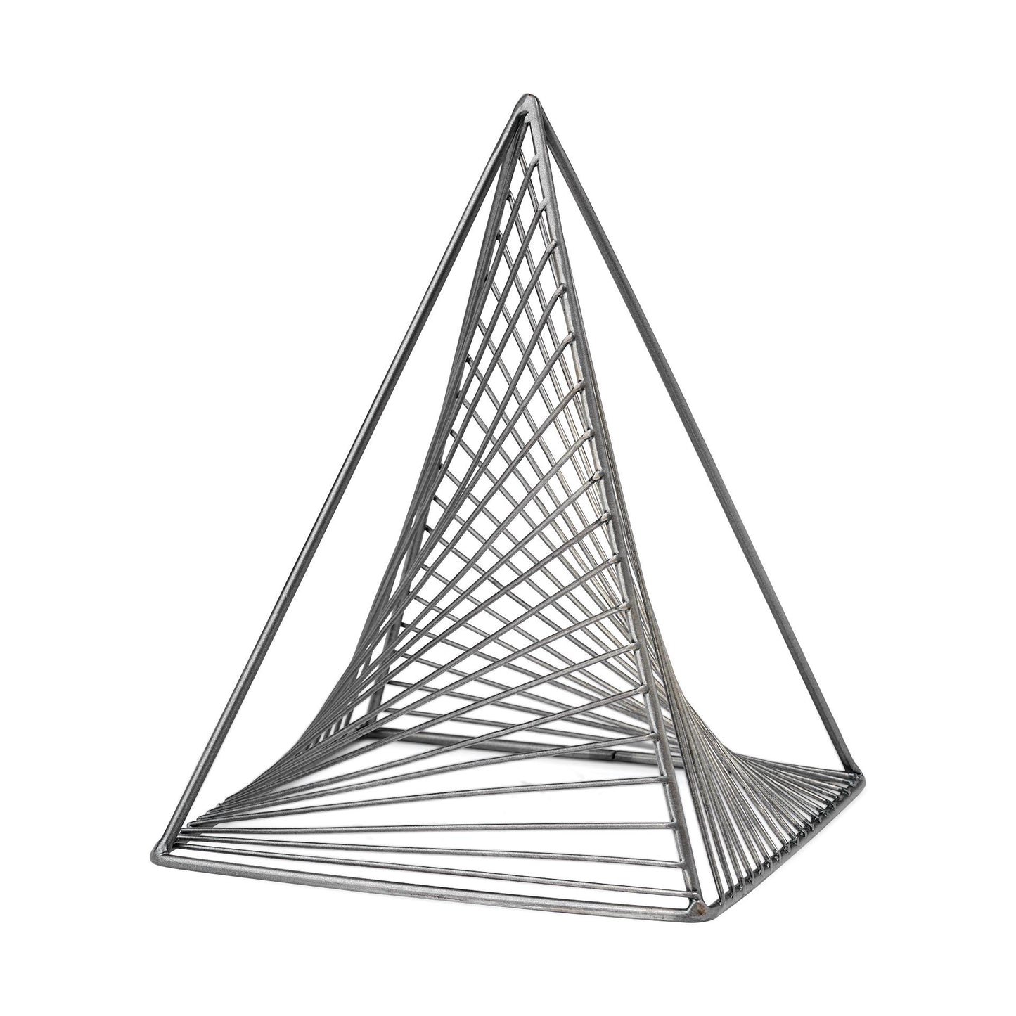 Risley 8L x 8W Gray Metal Triangular Decorative Object