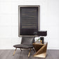 Flavelle II Black Leather Cushion Seat and Solid Iron Base Accent Chair