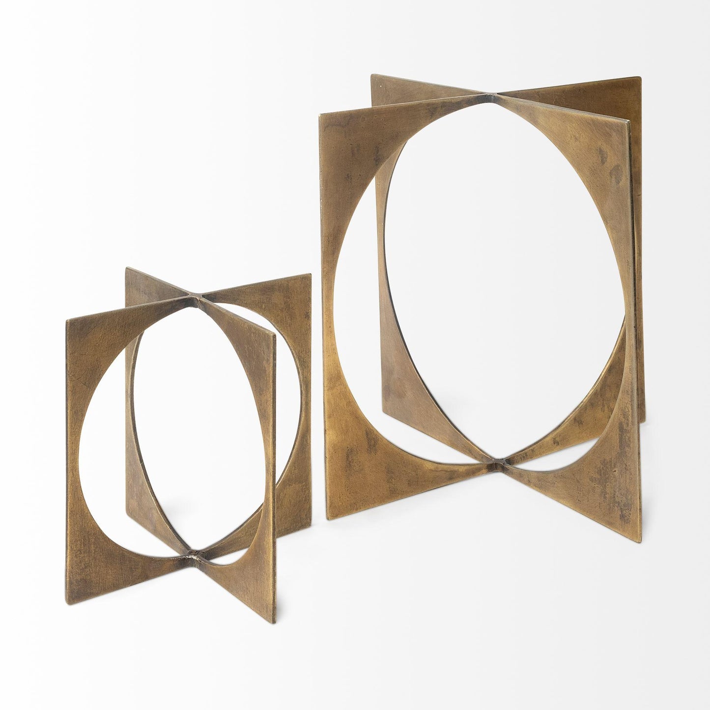 Lima I (Small) 6L x 6W Gold Geometric Decorative Object