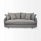 Roy I 84" Castlerock Gray Upholstered Three Seater Sofa