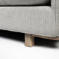 Roy II Frost Gray Upholstered and Brown Wood Frame Arm Chair