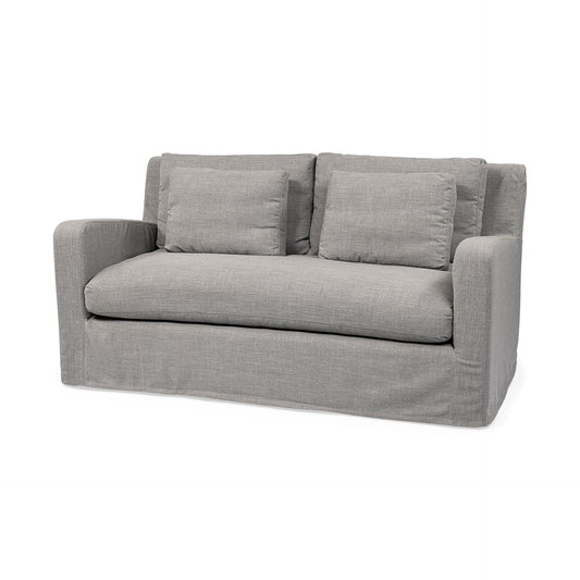 Denly I 69 X 38.25 X 34.5 Flint Gray Slipcover Two Seater Sofa
