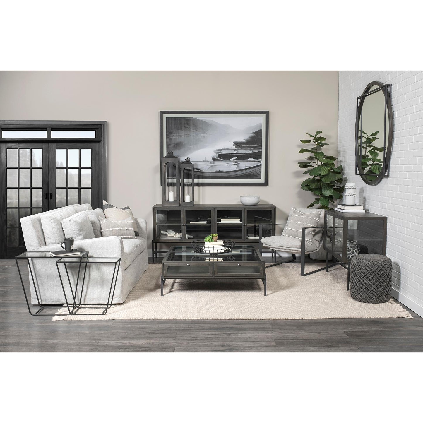 Denly I 69 X 38.25 X 34.5 Frost Gray Slipcover Two Seater Sofa